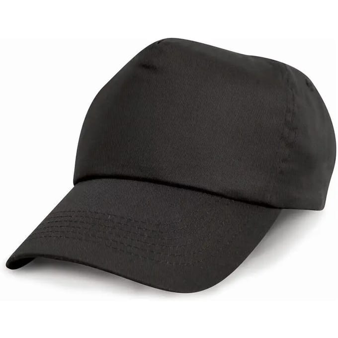Result Junior Cotton Cap RH05J - Black - One size
