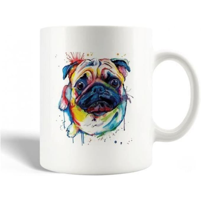 Keramische Mok - De Bulldog - 30cl - Wit - Vaatwasserbestendig - Rond