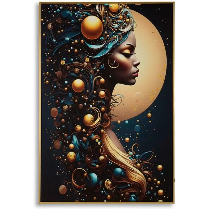 Schilderij On Canvas With Led Minerva Laquared With Frame -a 60×3,5×90 cm