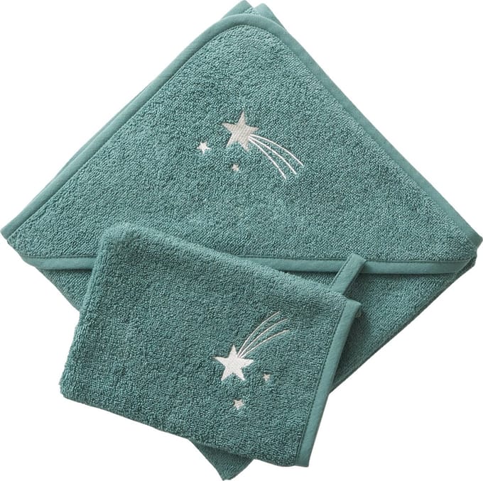 Vertbaudet Badcape + washand