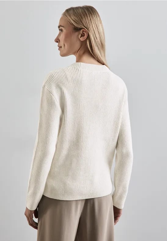 Street one - Pull - Maat XL - Vrouwen - 14959 cream whi - katoen