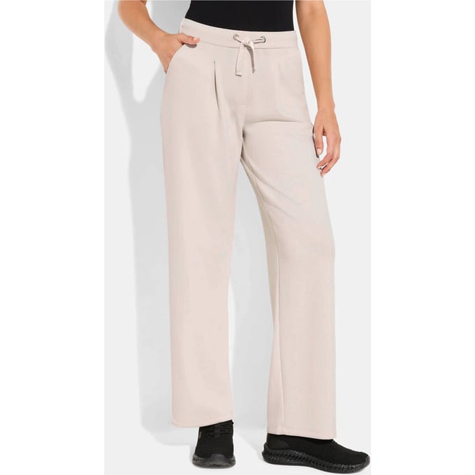 Vrijetijdsbroek van dichte viscose-jersey - beige - Gr. 25 van Goldner Fashion