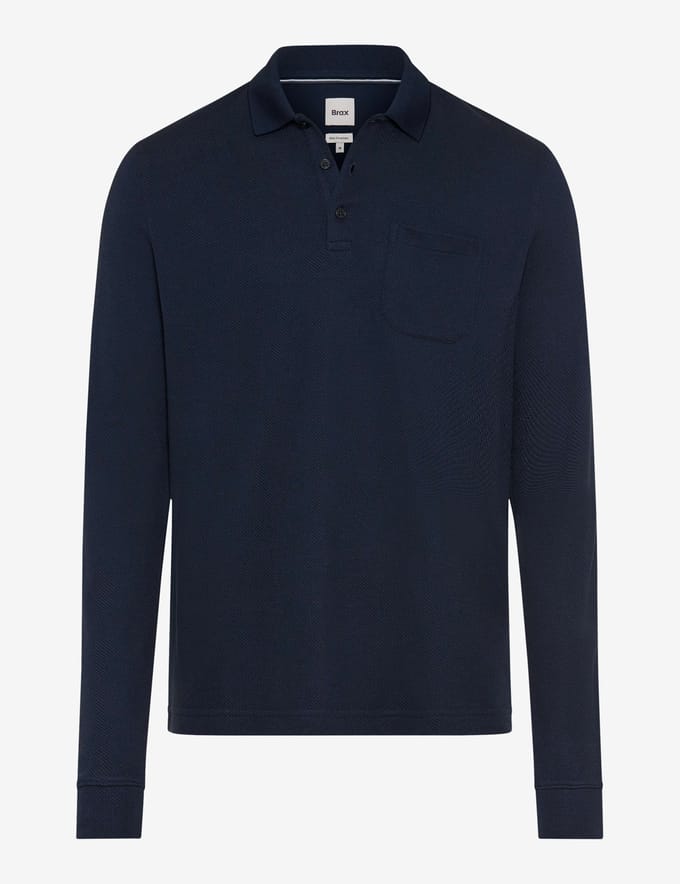 Brax Heren Poloshirt  Style PHARELL navy, donkerblauw, maat M