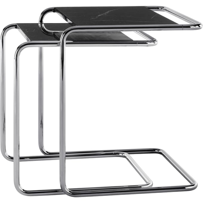 Thonet JS. THONET by Jil Sander B 97 SERIOUS bijzettafelset - Serious 05 Marmor Nero Marquina