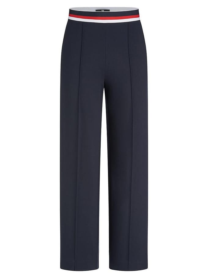 Wide Fit-7/8-broek Van Peter Hahn blauw