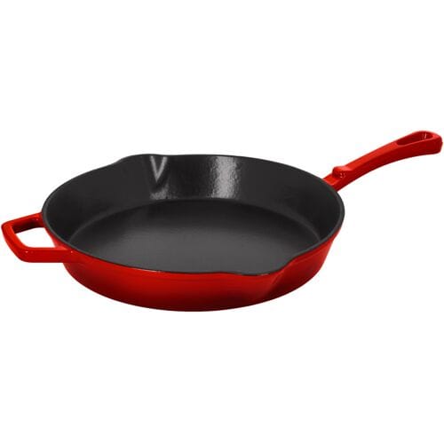 SILVERCREST Gietijzeren pan, Ø30 cm (Rood)