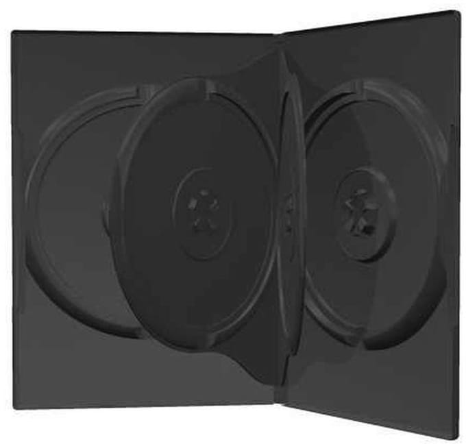 25 DVD CD-hoezen 4-voudig voor professionele opslag - Zwart