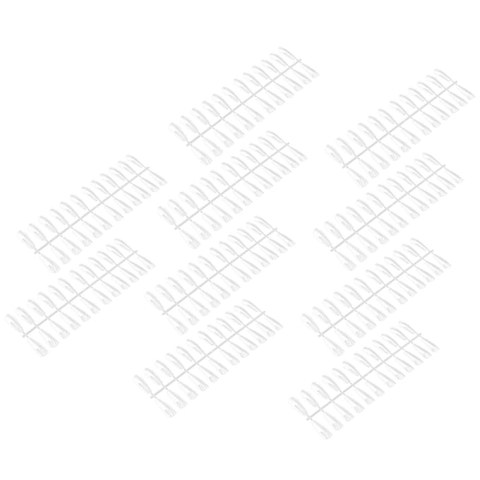 240 stuks Nagelstaafjes Transparant Nagelkunst Nagellak Display Tips Manicure Benodigdheden Lang Trapezium white