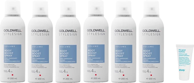 6 x Goldwell - Stylesign Root Boost Spray - 200 ml + WILLEKEURIG Travel Size