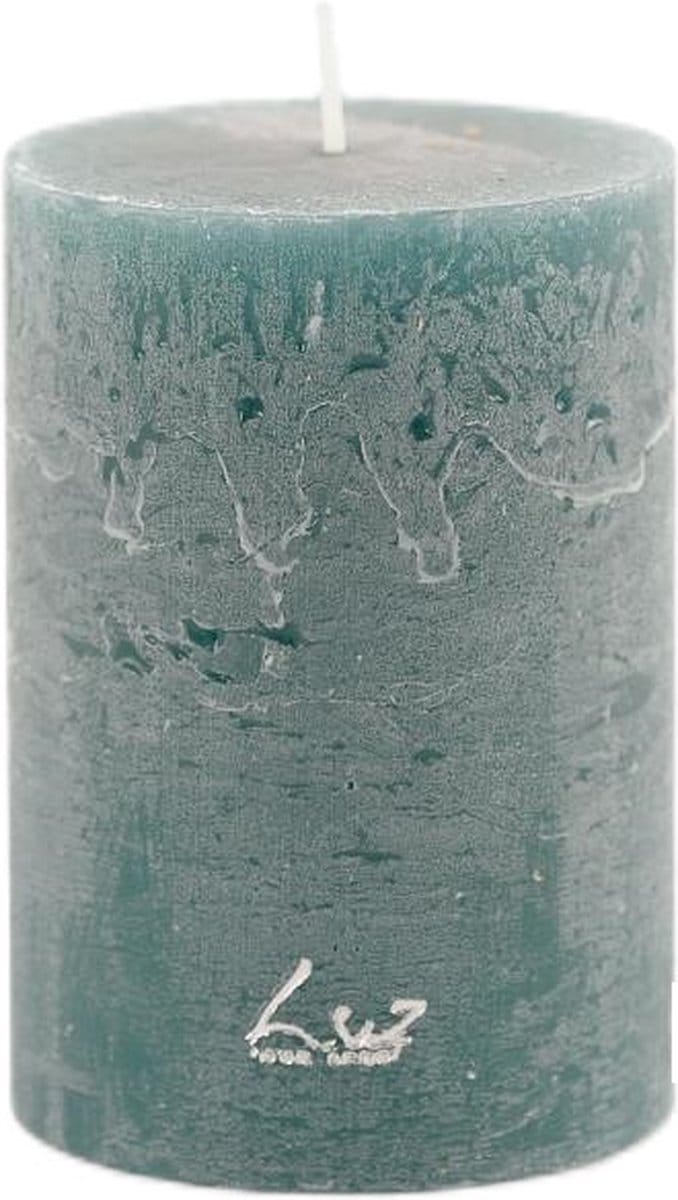 Rasteli Luz Your Senses Stomp Kaars Groen-Atlantic Deep D 7 cm H 10 cm Voordeelaanbod Per 2 Stuks