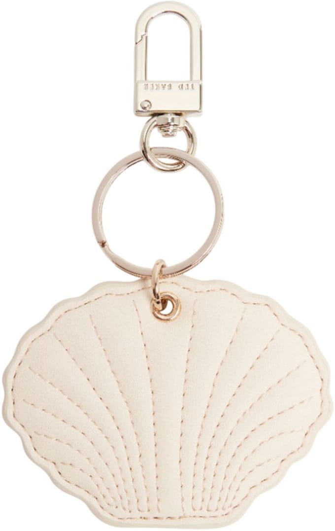 Ted Baker sleutelhanger Shellbi Club Ted Padded Shell Keyring Ivory crème