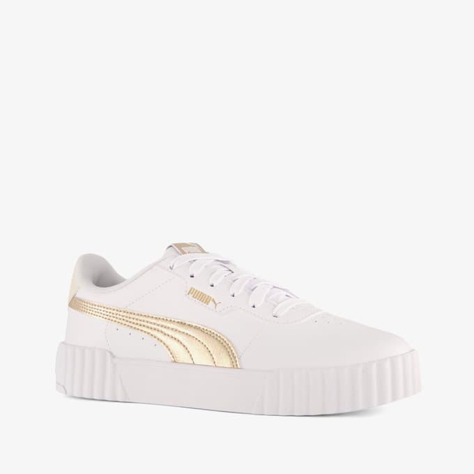 Puma Carina 3.0 metallic dames sneakers wit