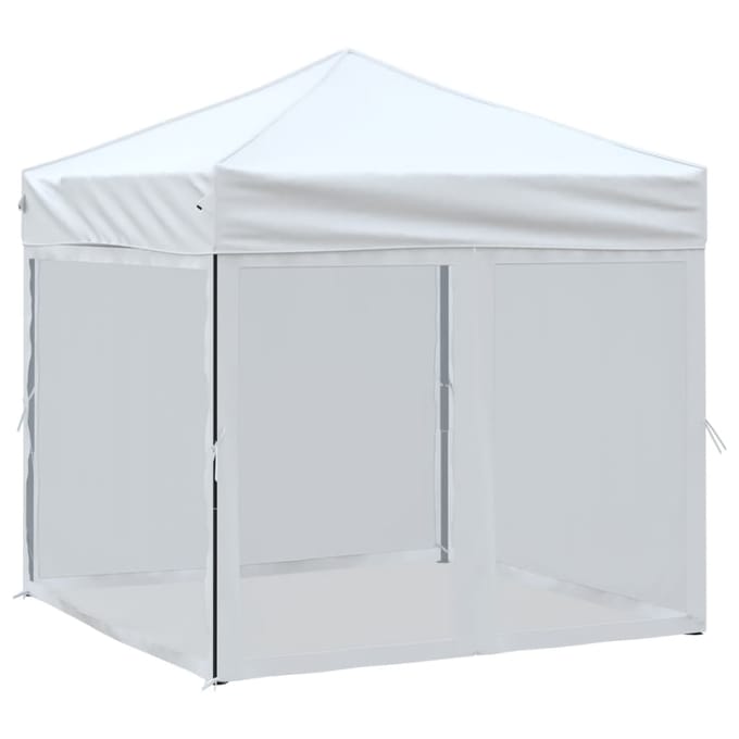 vidaXL - Partytent - inklapbaar - met - zijwanden - 2x2 - m - wit