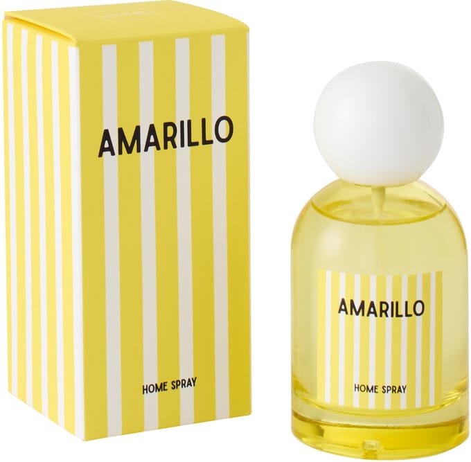 J-Line huisparfum Amarillo - Citrus Sense - glas - geel - small