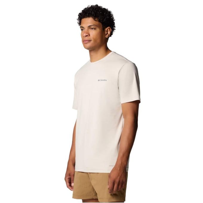 Columbia Heren Kwick Hike Terug T-Shirt (Grijs-Wit)