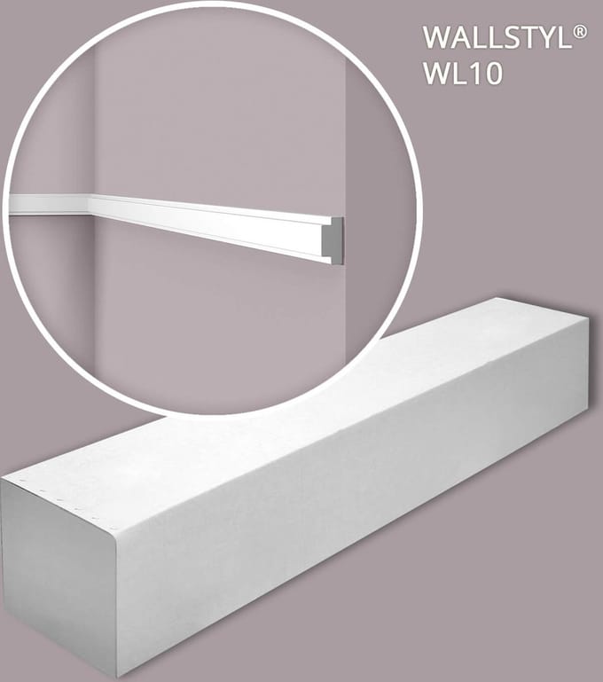 NMC WL10-box WALLSTYL Noel Marquet 1 doos 30 stukken Wandlijst modern design wit | 60 m