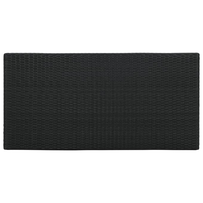 vidaXL - 5-delige - Tuinbarset - met - kussens - poly - rattan - zwart