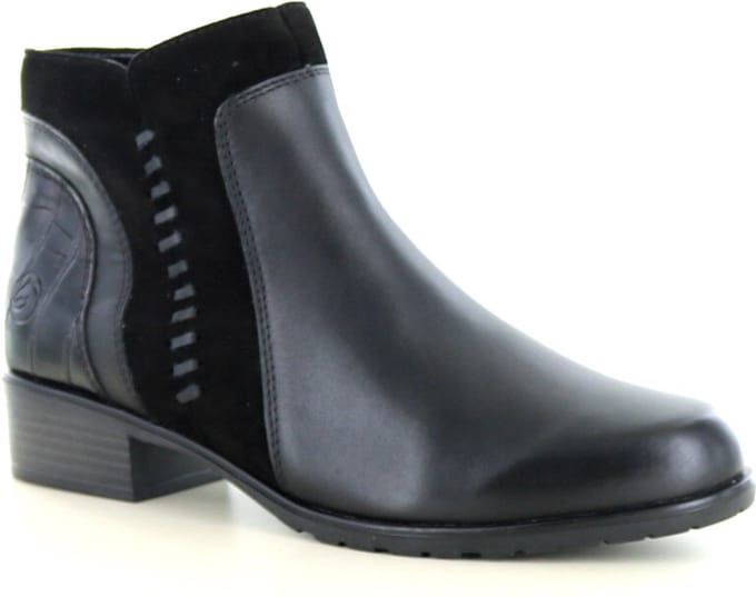 Remonte Dames Laarsje - D6893-02 Zwart - Maat 42