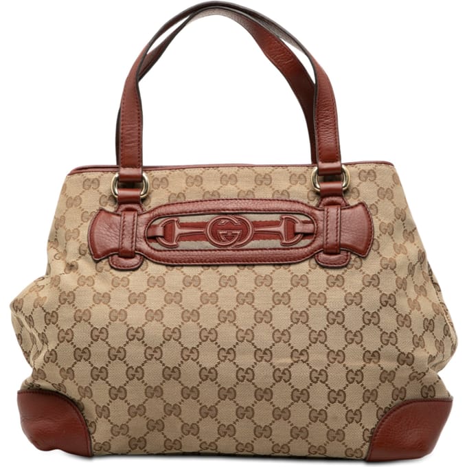 Tweedehands Medium GG Canvas Web Dressage Tote