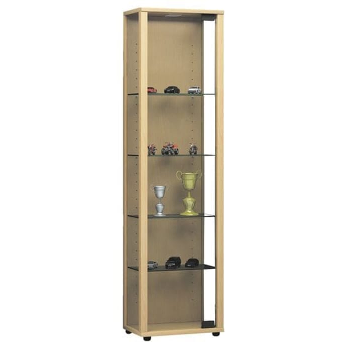 Houten vitrinekast Glazen vitrinekast Staande vitrinekast Edana Mini
