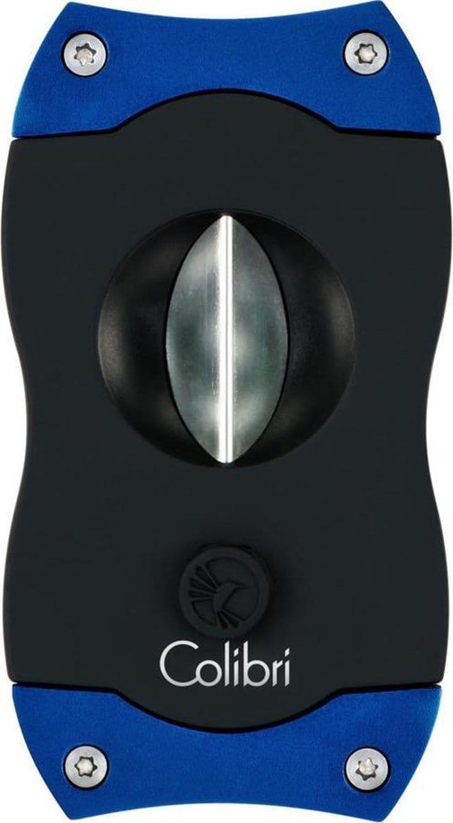 Sigarenknipper Colibri V-Cut zwart - blauw