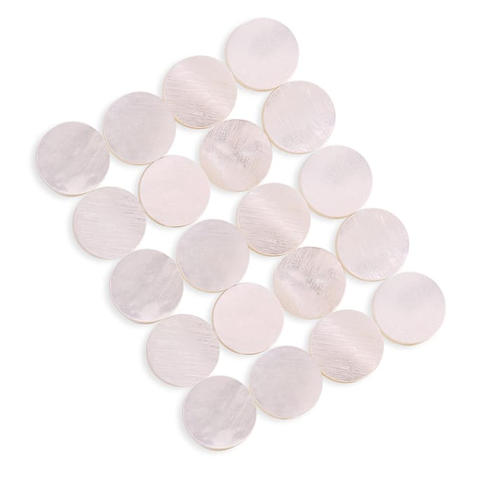 20 Stuks Fretboard 6mm Inlegstippen Markeringen voor Gitaar Ukulele Bas Mandoline Banjo Decor white