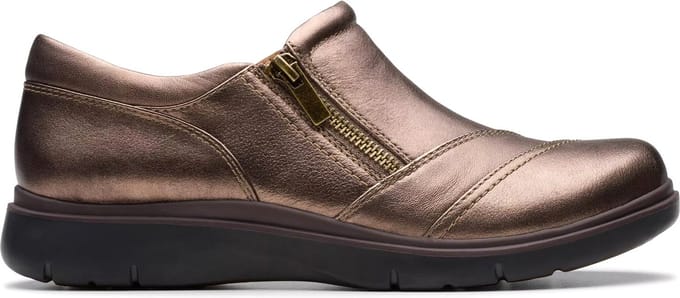 Clarks Certina Pure - dames instapper - Bronze - maat 37 (EU) 4 (UK)
