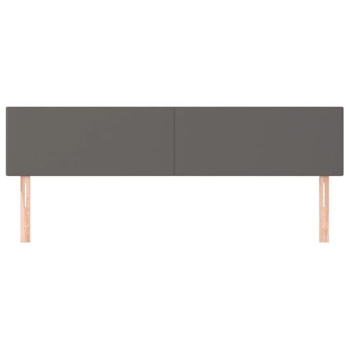 vidaXL - Hoofdborden - 200x5x78/88 - cm - kunstleer - grijs