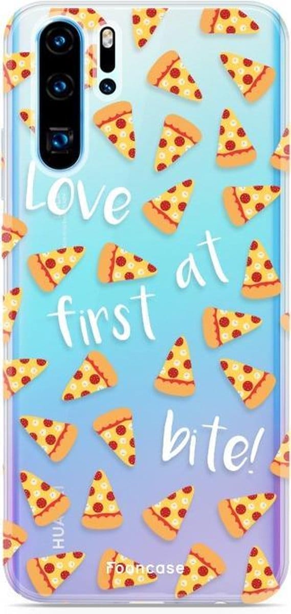 Fooncase Hoesje Geschikt voor Huawei P30 Pro - Shockproof Case - Back Cover / Soft Case - Pizza
