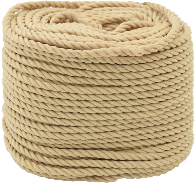 vidaXL - Boottouw - 4 - mm - 50 - m - Naturel
