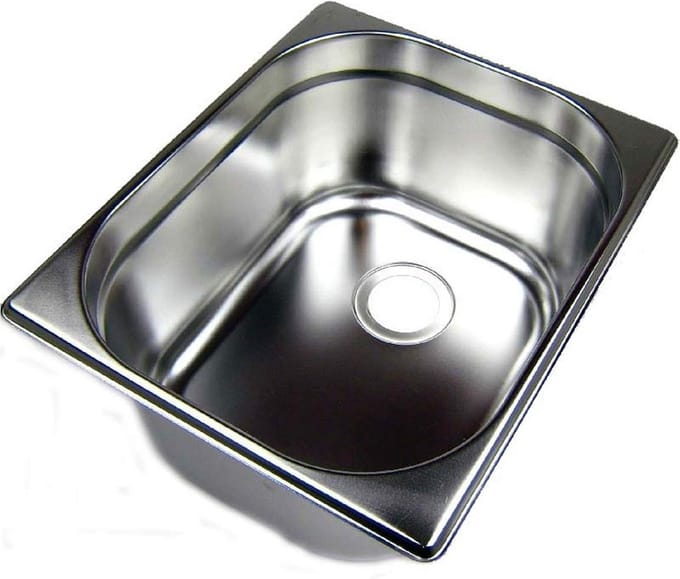 RVS Wastafel Spoelbak voor Camping en Caravan - Compacte Inbouwgootsteen