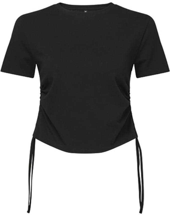 TriDri - Ruched Dames Crop Top - Black maat M