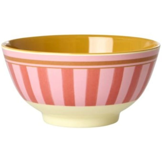 Rice melamine kom met strepen, roze, 700 ml