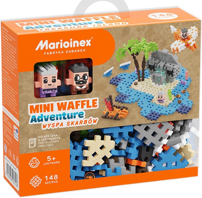 Mini wafel blokken schateiland 148 stuks - Marioinex - vanaf 3 jaar