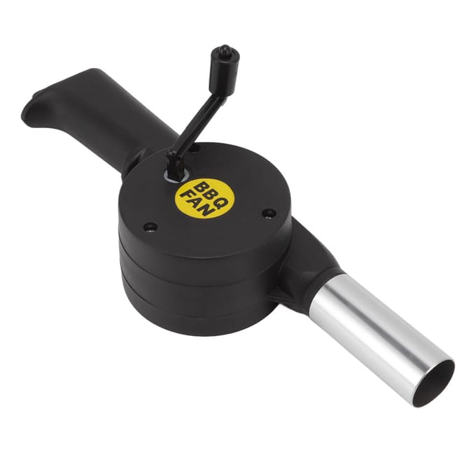 Luchtblazer Mini Hittebestendig Gemakkelijk Schoon te Maken Handbediend Draagbaar BBQ Ventilator Zwart black