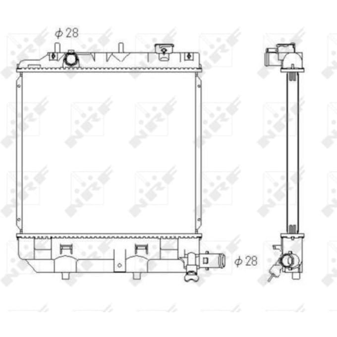 Radiator, motorkoeling NRF 53433