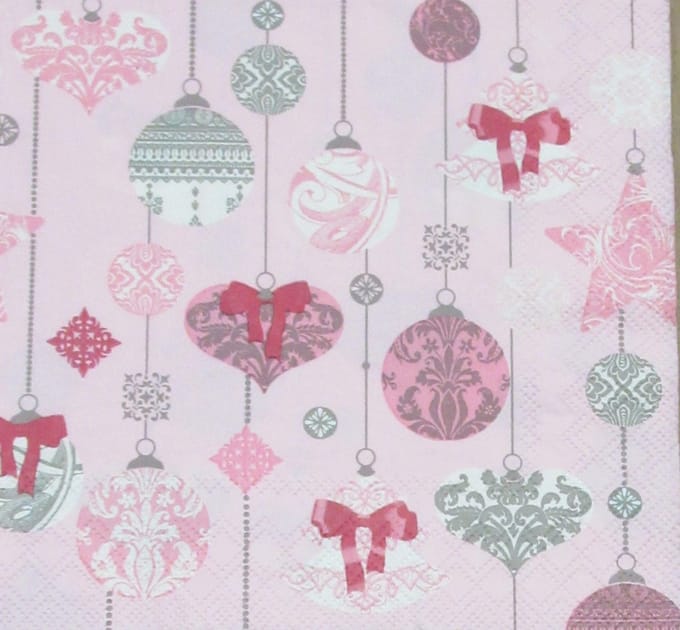 Servetten Abstract Decorations Rose 33 x 33 cm