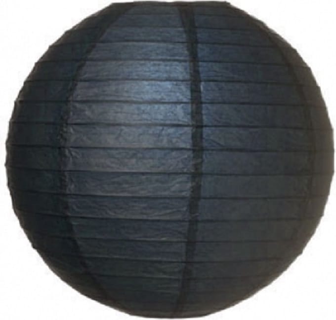 5 x Lampion zwart 75 cm