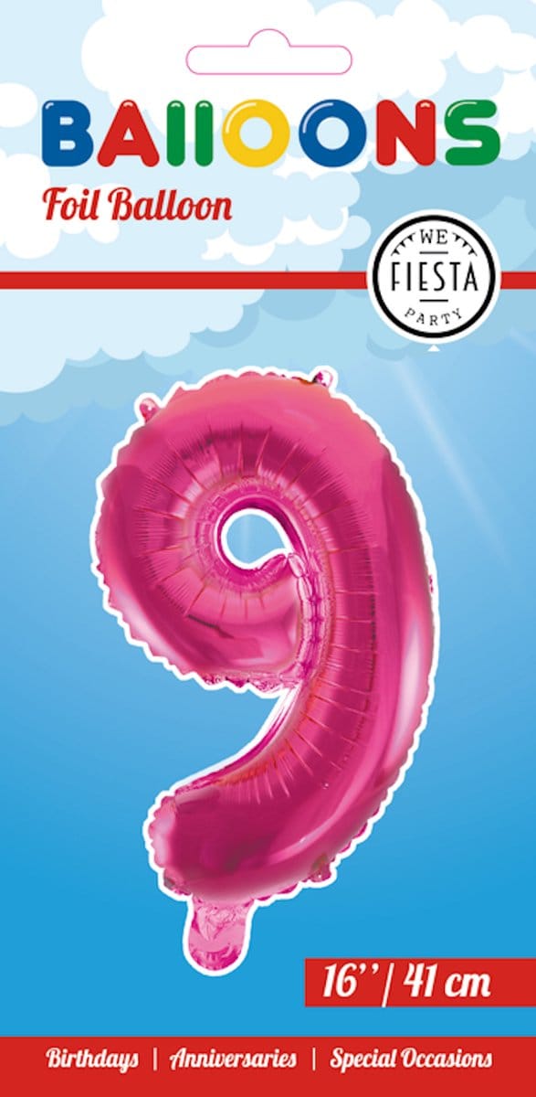 Folieballon 16" nmr. 9 - Roze