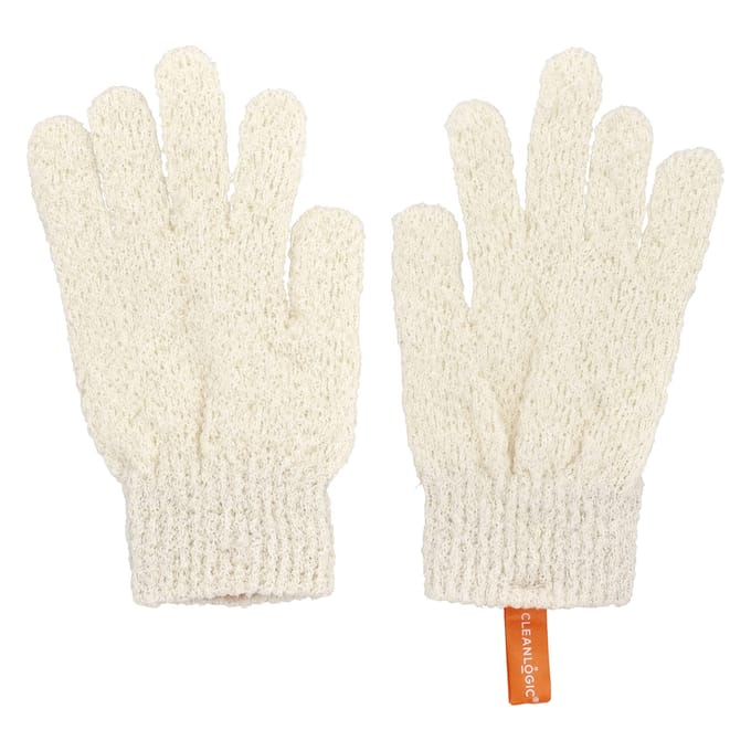 CleanLogic, gants de corps exfoliants durables, 1 paire blue