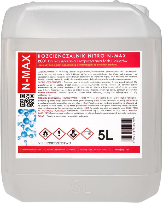 GSG24 N-MAX Serie - Oplosmiddel - 5L - Tolueen- en Acetaatbasis