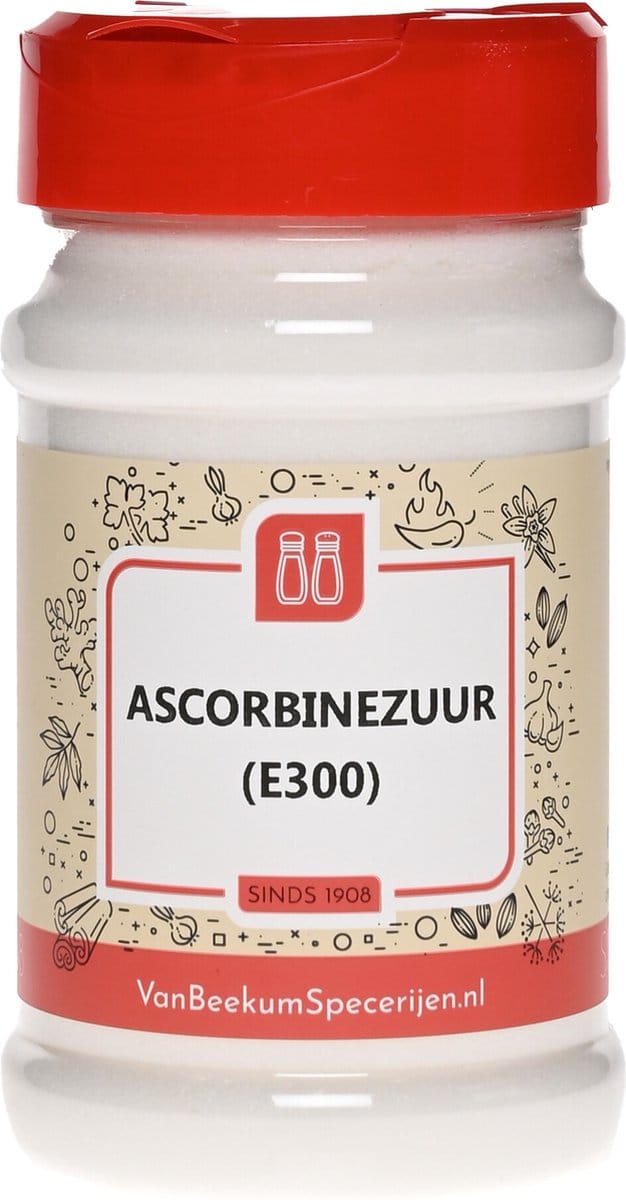 Van Beekum Specerijen - Ascorbinezuur (vitamine C poeder) E300 - Strooibus 250 Gram
