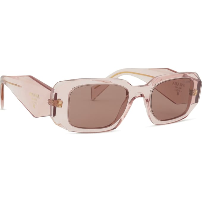 Prada PR17WS 19Q10D transparante perzik lichtbruine zonnebril