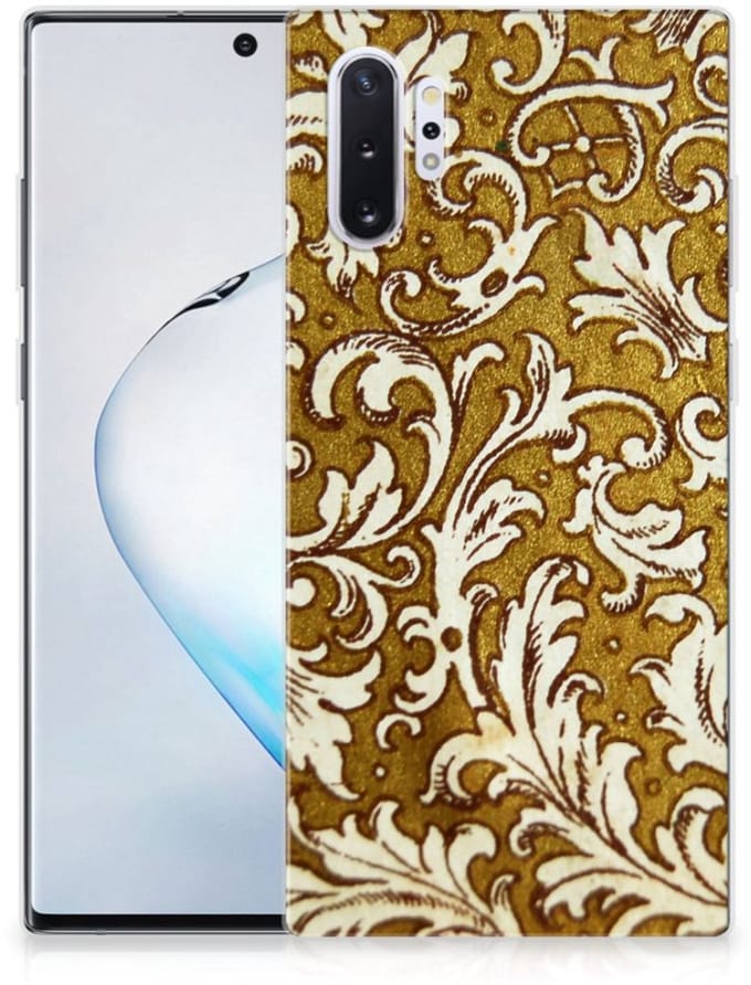 Siliconen Hoesje Samsung Galaxy Note 10 Plus Barok Goud