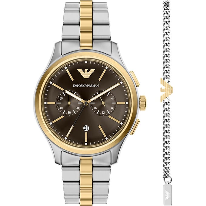 Emporio Armani Mannen Horloge geschenkset 42 mm Multi