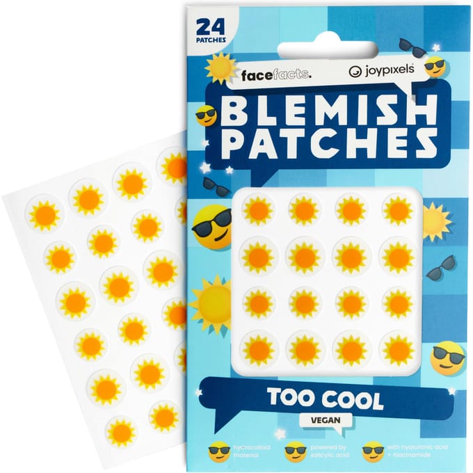 Face Facts X JoyPixels Blemish Patches Too Cool 24 st