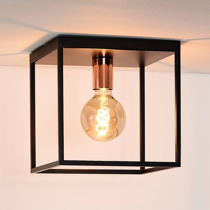 Lucide ARTHUR - Plafonnière (Plafondlamp) - 1xE27 - Zwart