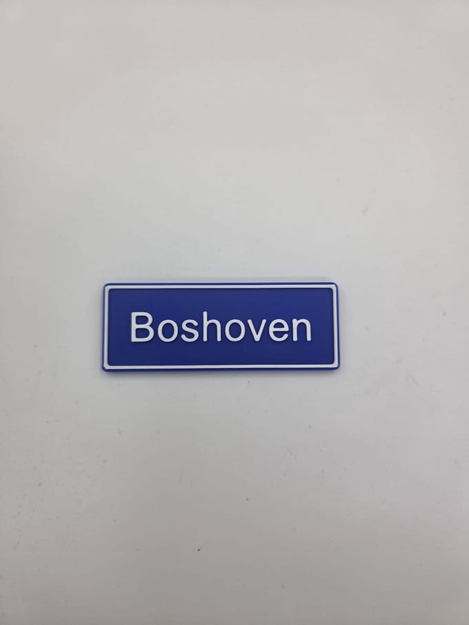 Koelkast Magneet plaatsnaam 8 X 3 CM Boshoven