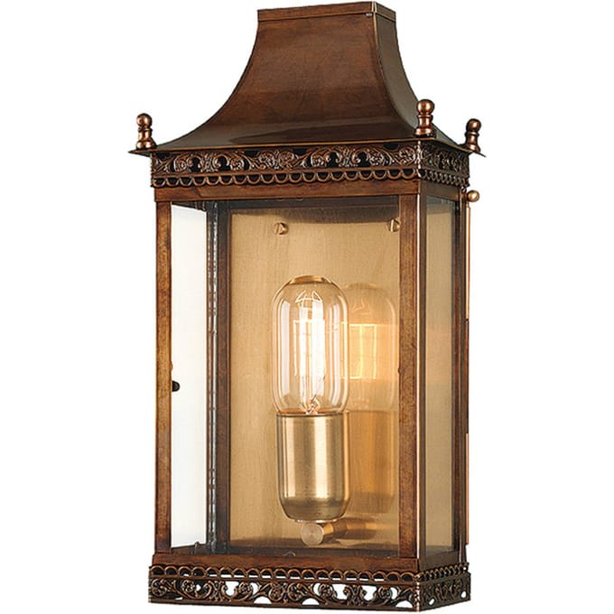 Elstead Lighting LED Wand Buitenlamp Regents Park | 1X E27 Max 60W | IP44 | Dimbaar | Aged Brass
