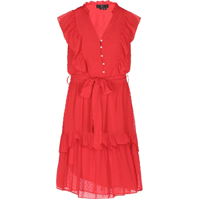 Faina Jurk Dames rood